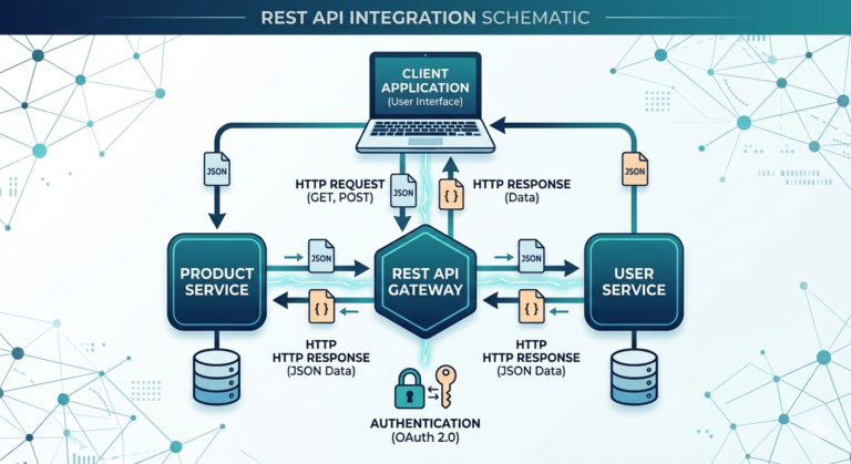 REST API entegrasyonu ve yazılım servisleri arası iletişim şeması